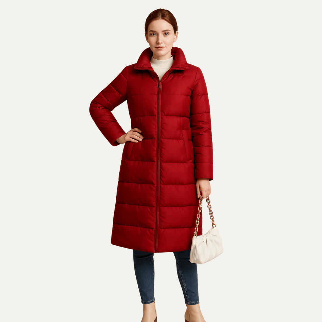 Long Down Filled Winter Parka Coat