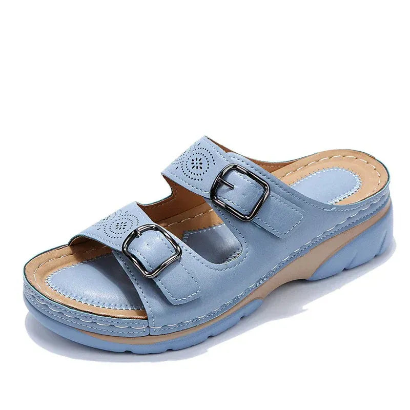 Supportive Soft Strap Sandals for Women PU