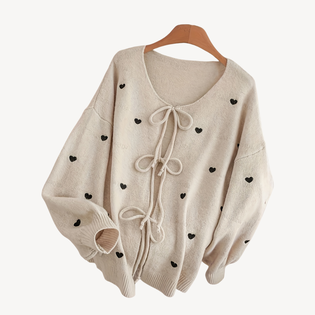 Women's Floral Pattern Soft Cardigan Sweater - OutfitLondon