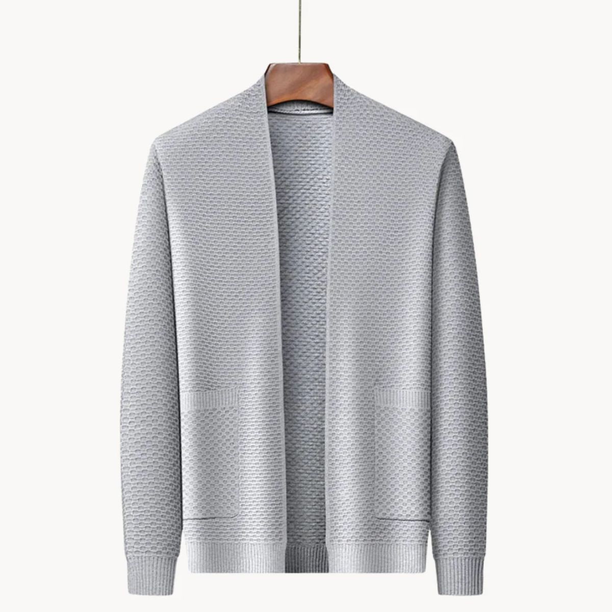 Relaxed Fit Men's Open Front Cardigan Sweater
