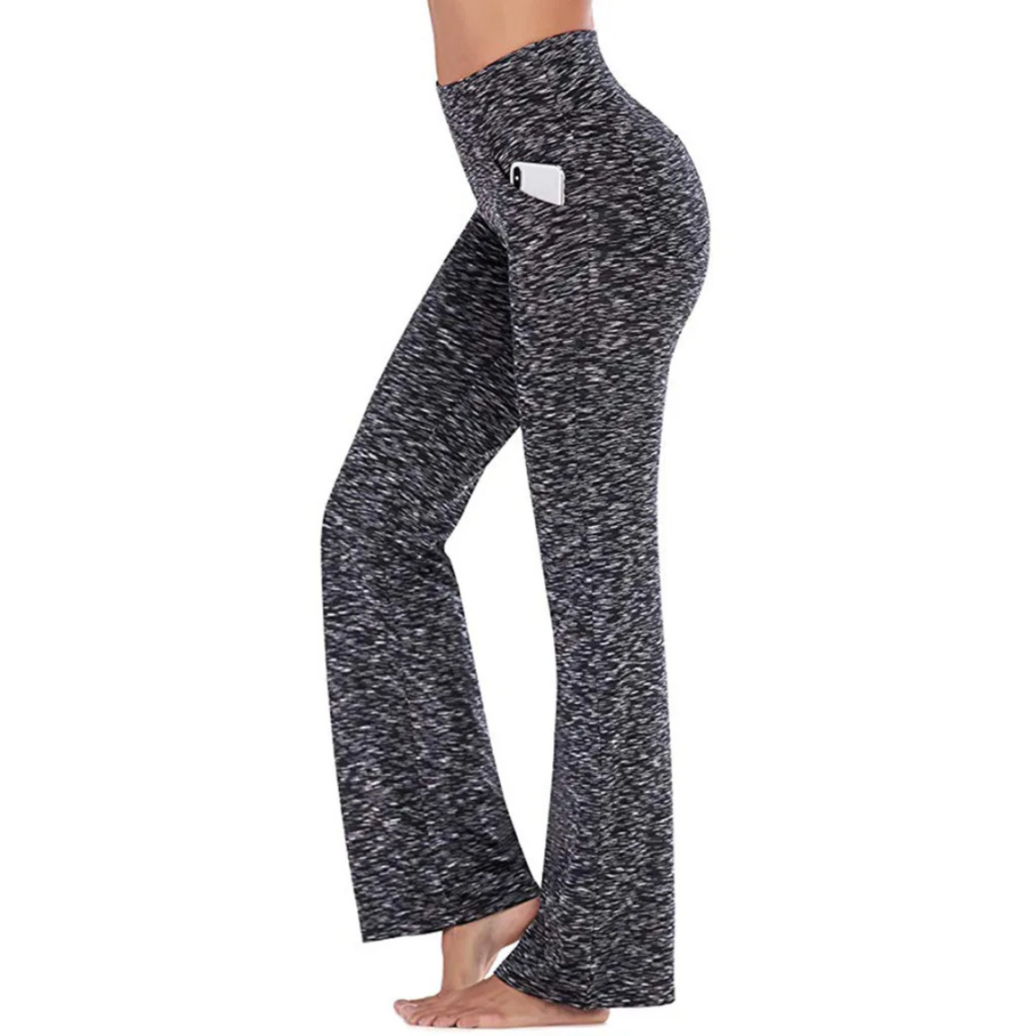 Trendy High Waist Flare Leg Women's Pants - OutfitLondon