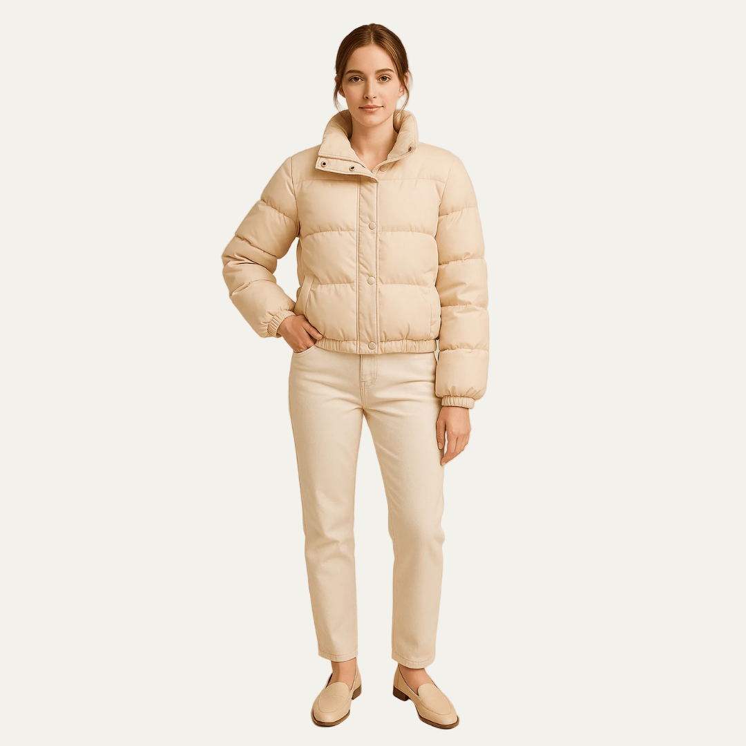 Casual Short Down Filled Jacket - OutfitLondon