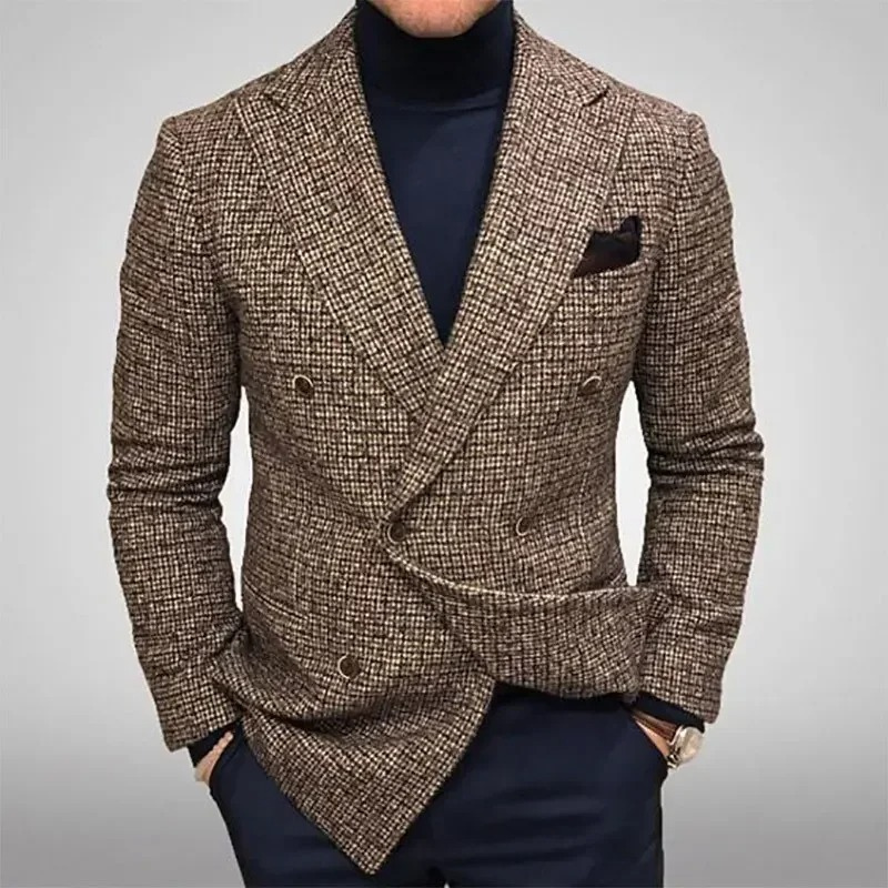 Traditional Mens Wool Blazer Coat - OutfitLondon