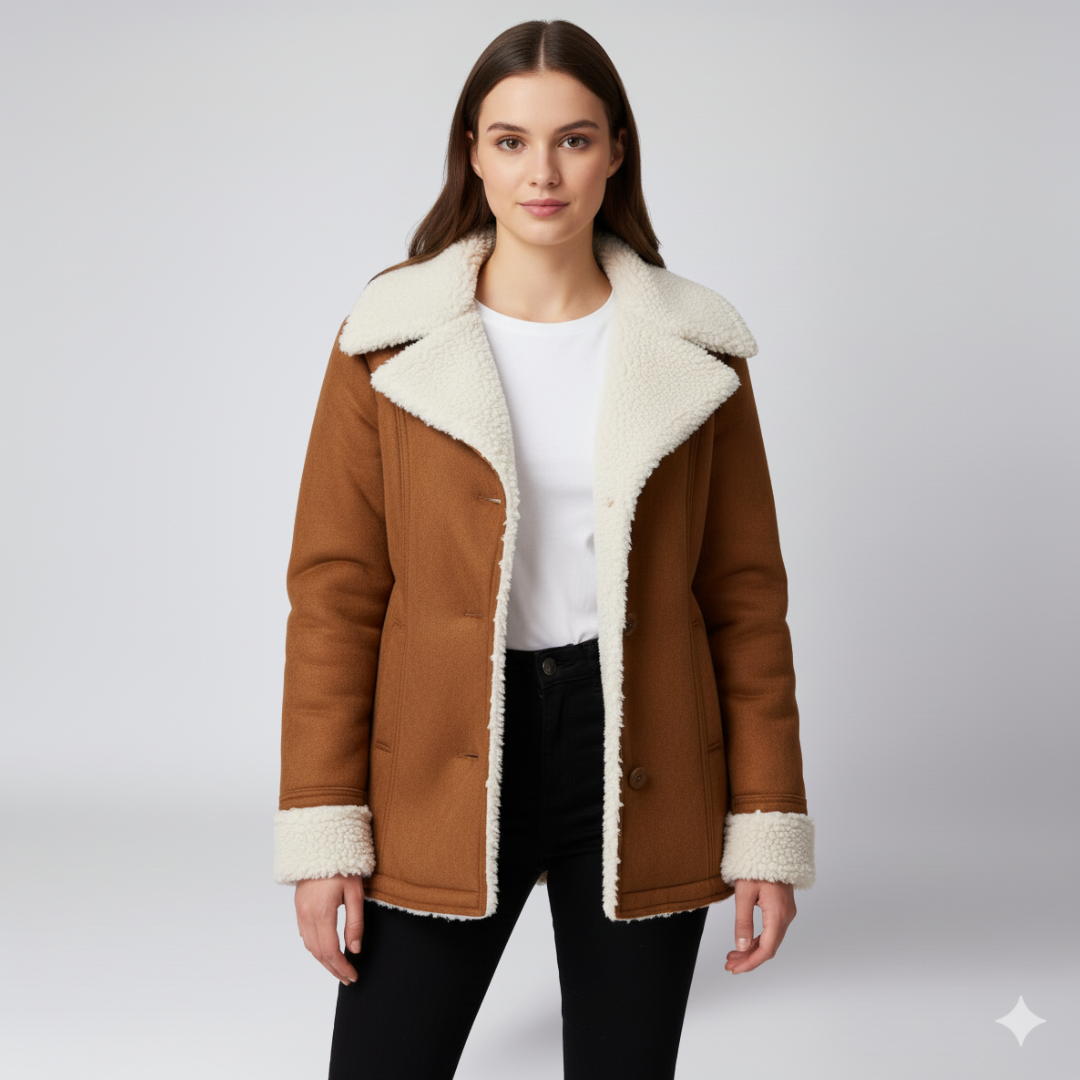 Warm Women's Parka Jacket with Fleece Lining