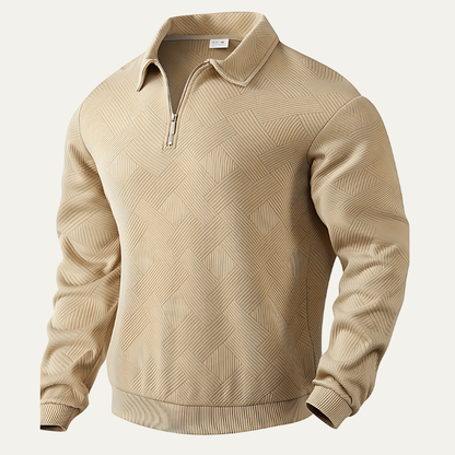 Men's Cable Knit Quarter Zip Sweater - OutfitLondon