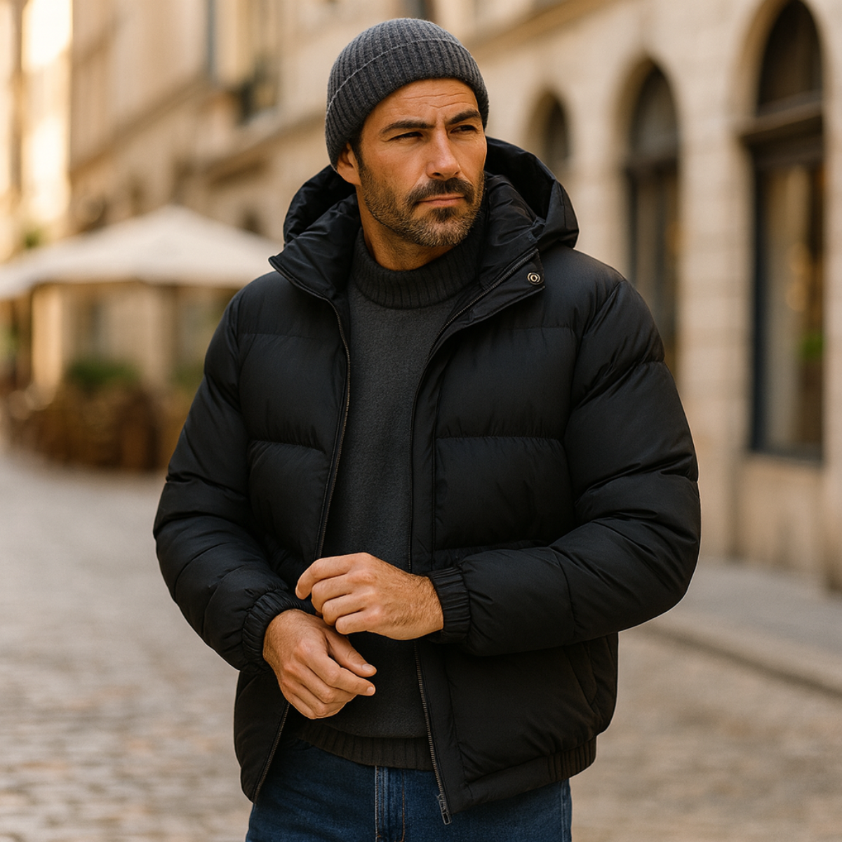 Warm Waterproof Men's Down Puffer Jacket