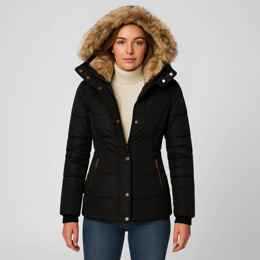 Stylish Hooded Winter Coat with Long Sleeves - OutfitLondon