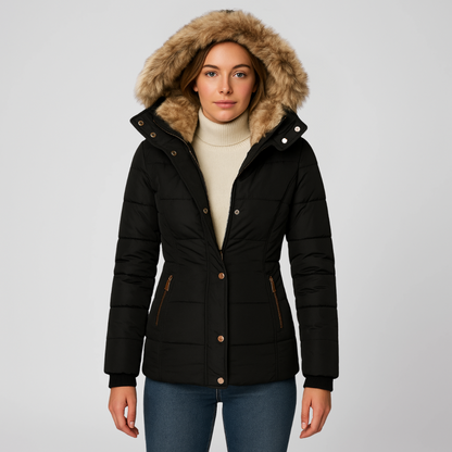 Stylish Hooded Winter Coat with Long Sleeves - OutfitLondon