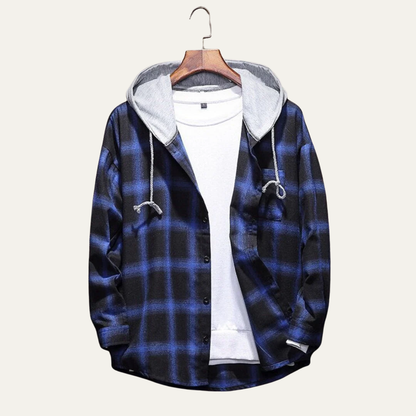 Warm Plaid Hoodie Flannel Shirt