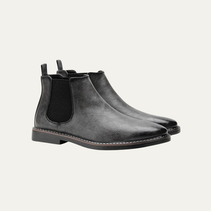 Men's Brown Faux Leather Chelsea Ankle Boot - OutfitLondon