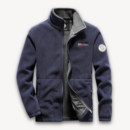 Warm Mens Fleece Coat Full Zip Jacket