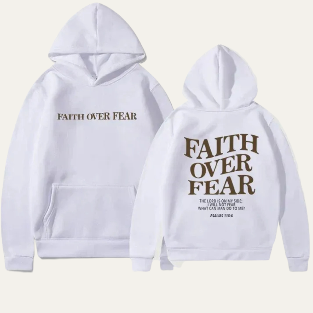 Spiritual Quote Graphic Hooded Sweatshirt - OutfitLondon
