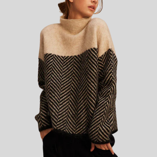 Classic Contrast Crew Neck Sweater - OutfitLondon