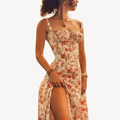 Ladies Pretty Floral Midi Summer Dress