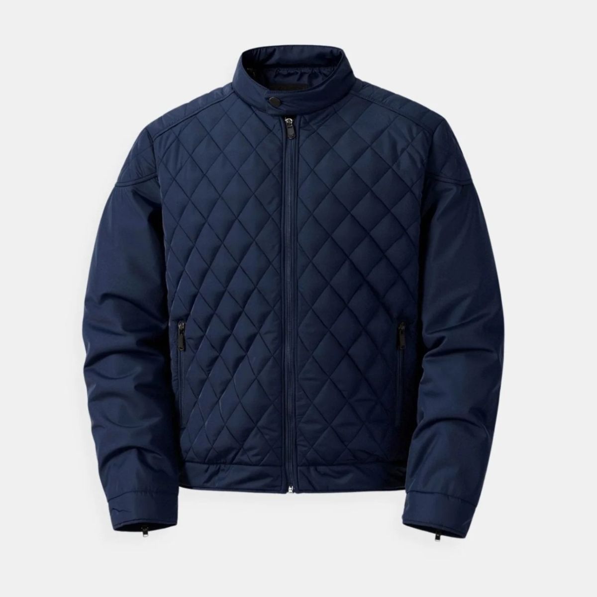 Classic Navy Quilted Mens Jacket