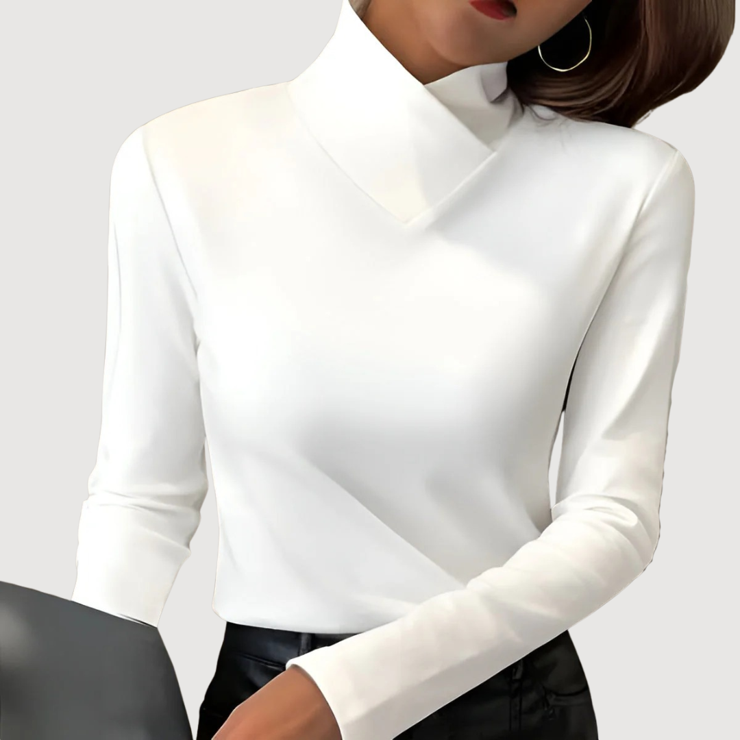 Chic Round Neck Blouse - OutfitLondon