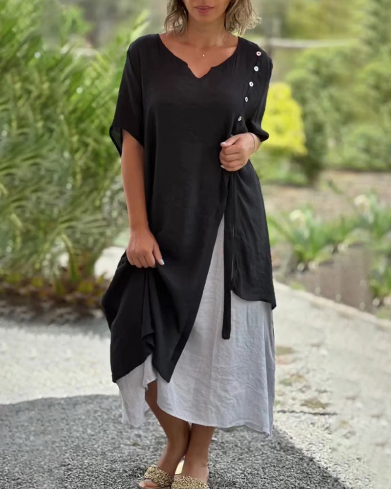 Comfortable Short Sleeve Summer Dress for Women