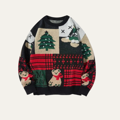 Holiday Chevron Pattern Winter Knit Sweater