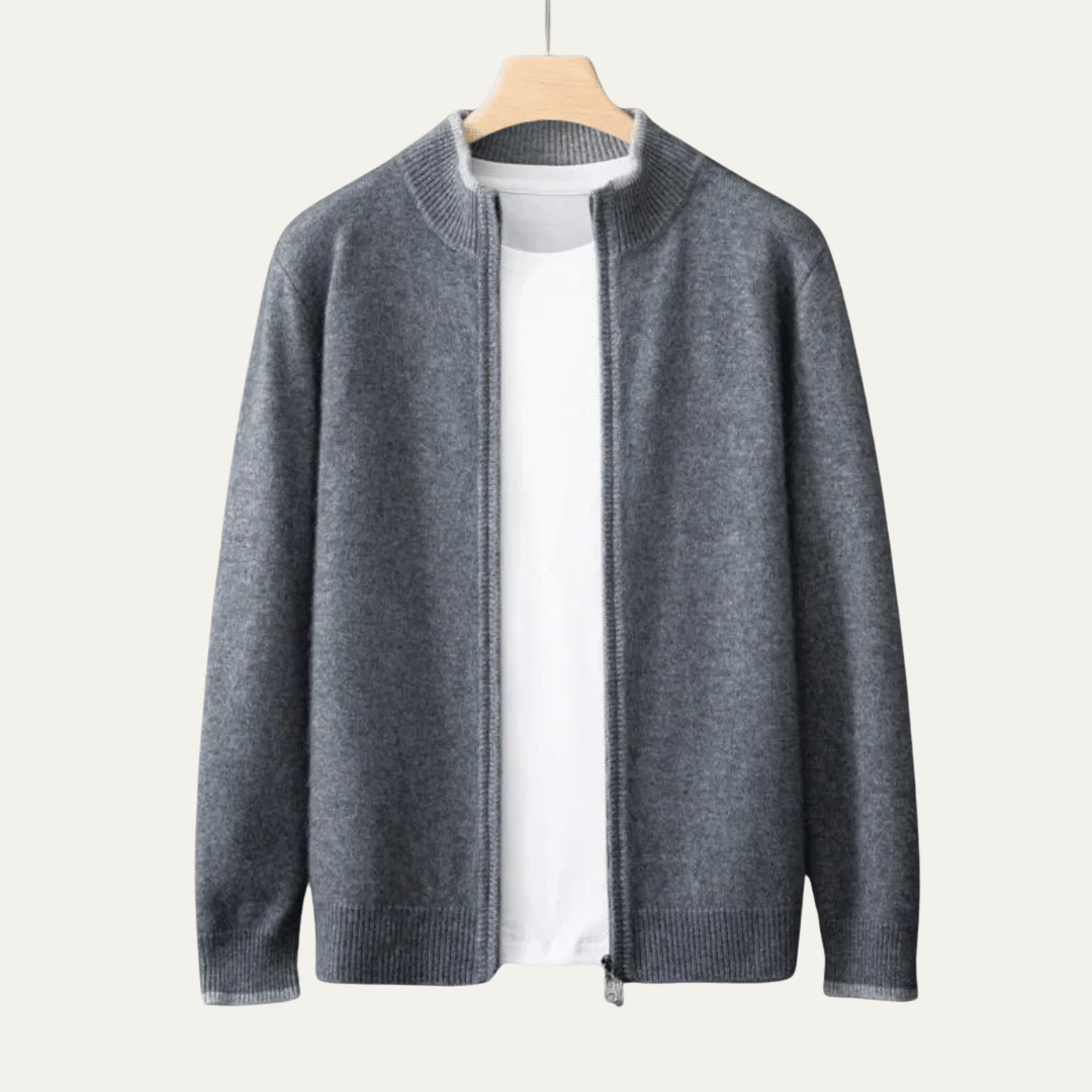 Men's Slim Fit Zipper Cardigan Sweater - OutfitLondon