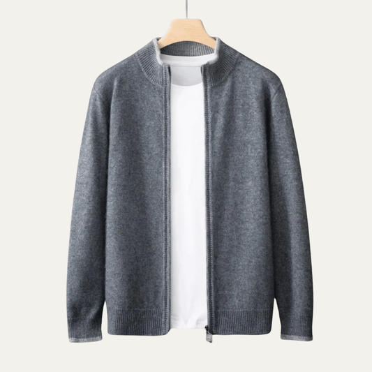 Men's Slim Fit Zipper Cardigan Sweater - OutfitLondon