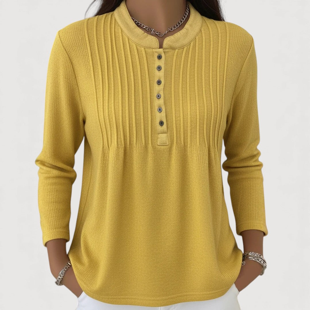 Casual Button Front Sweater Top