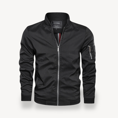 Men's Slim Fit Zipper Bomber Jacket - OutfitLondon