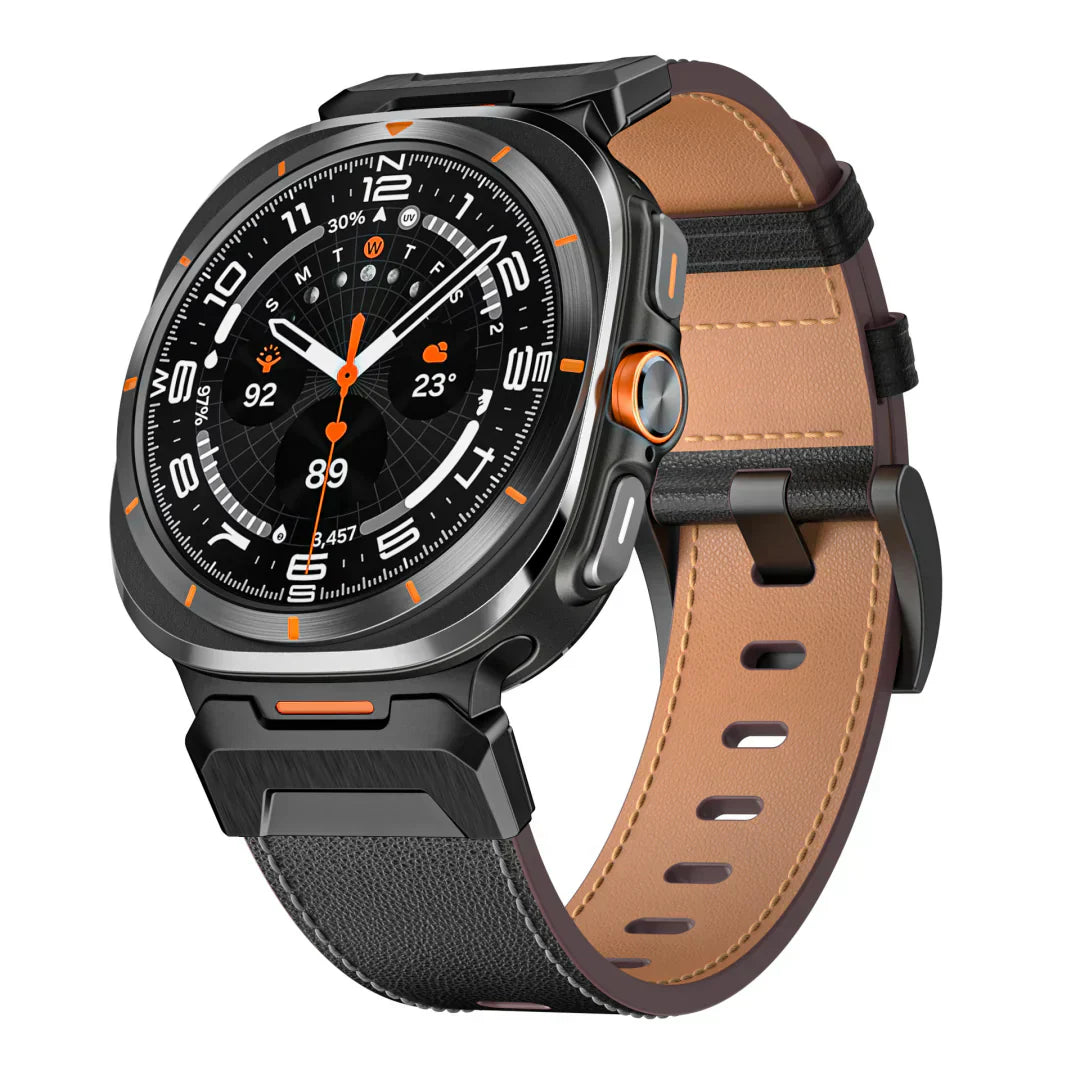 Sturdy Genuine Leather Strap for Galaxy Watch Ultra