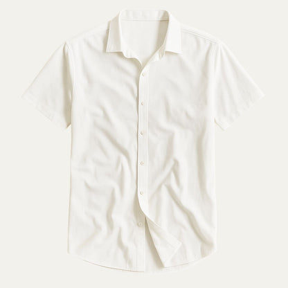 Classic Cotton Short Sleeve Men's Shirt - OutfitLondon