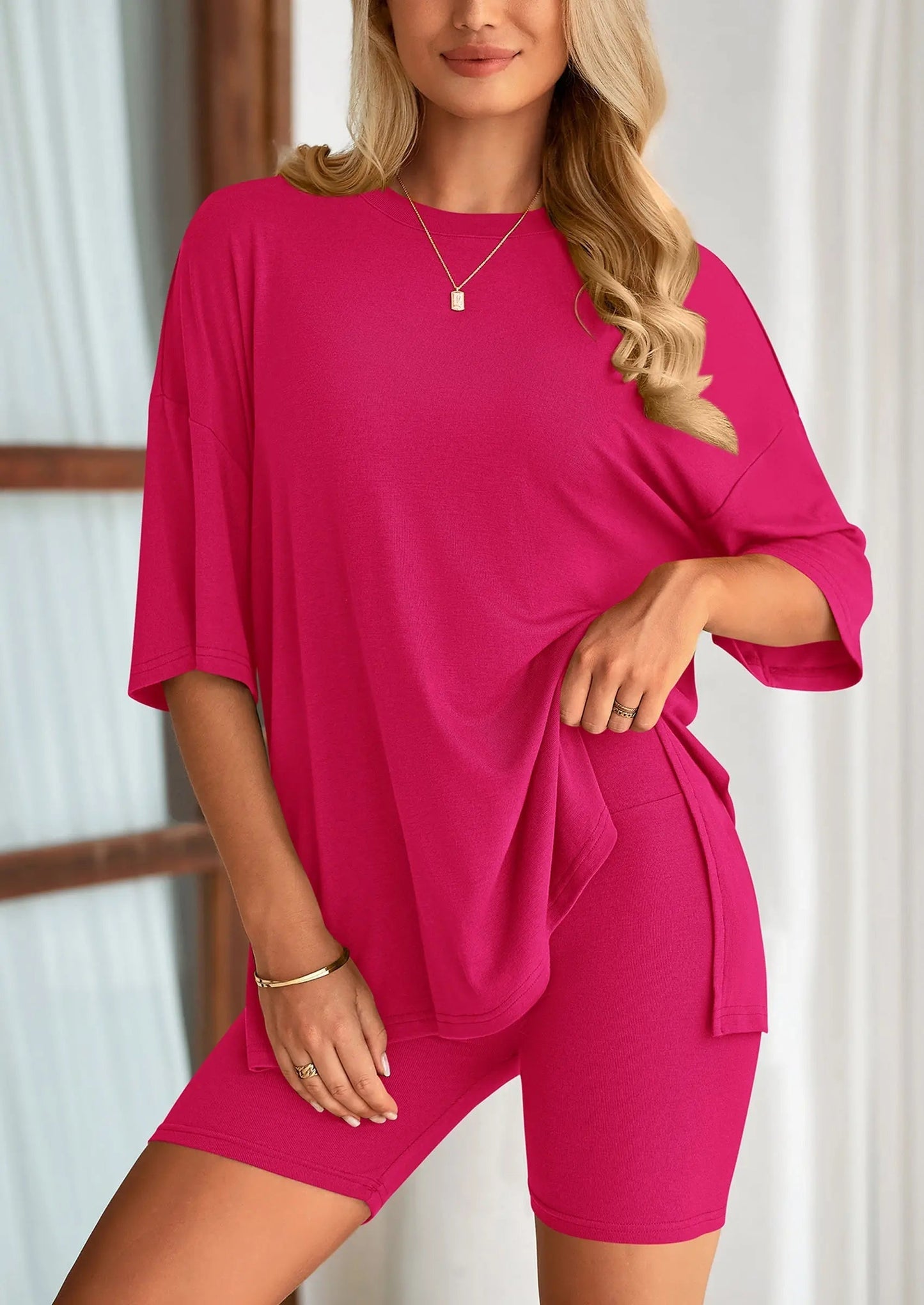Comfy Summer Shorts Sleeveless Tank Two Piece Outfit
