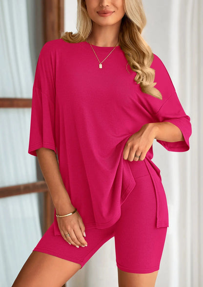 Comfy Summer Shorts Sleeveless Tank Two Piece Outfit