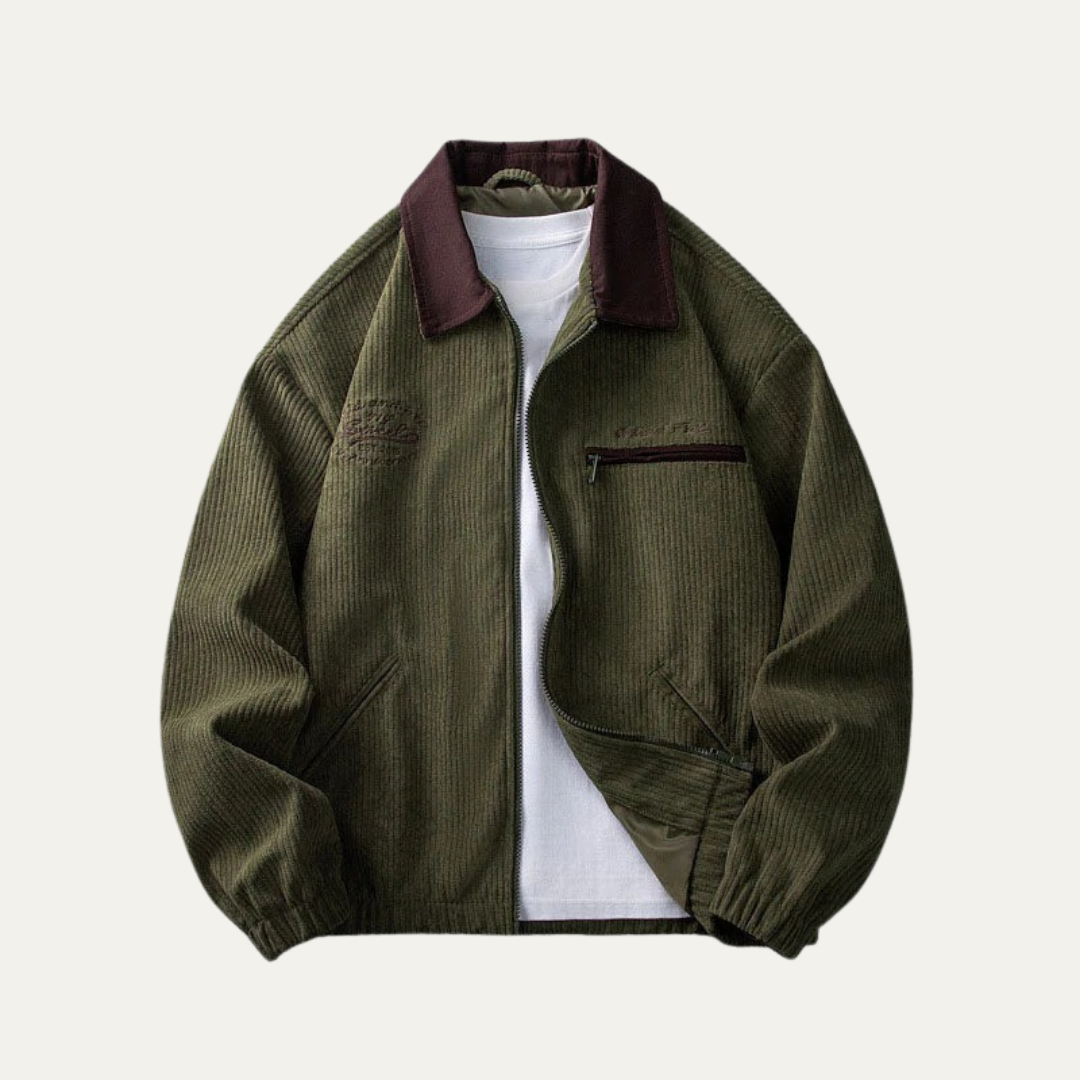 Men's Large Heavy Duty Zip Up Work Jacket