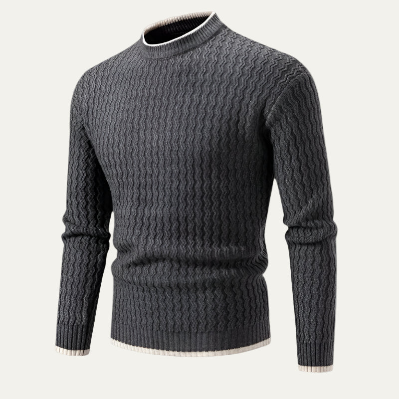 Men's Thick Cable Knit Crew Sweater