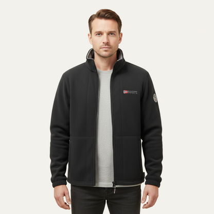 Men's Thick Quilted Fleece Zip Up Jacket - OutfitLondon