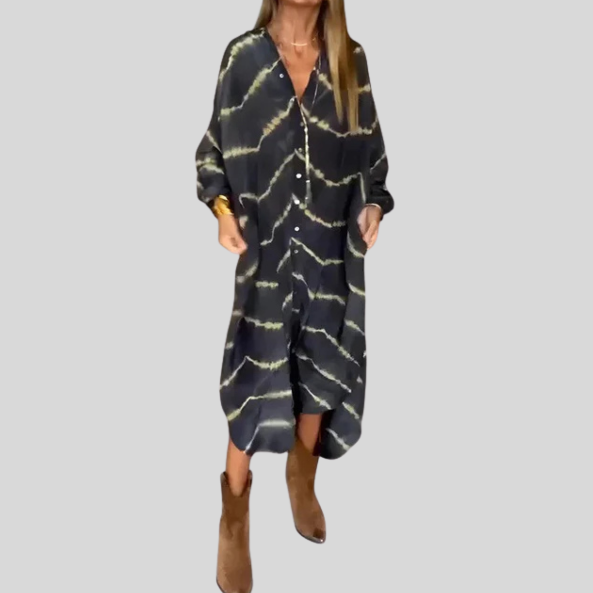 Chic Bohemian Striped Maxi Dress