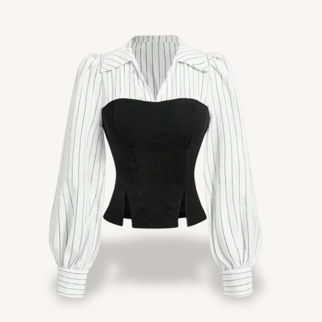 Fashionable Horizontal Sleeve Blouse for Ladies - OutfitLondon