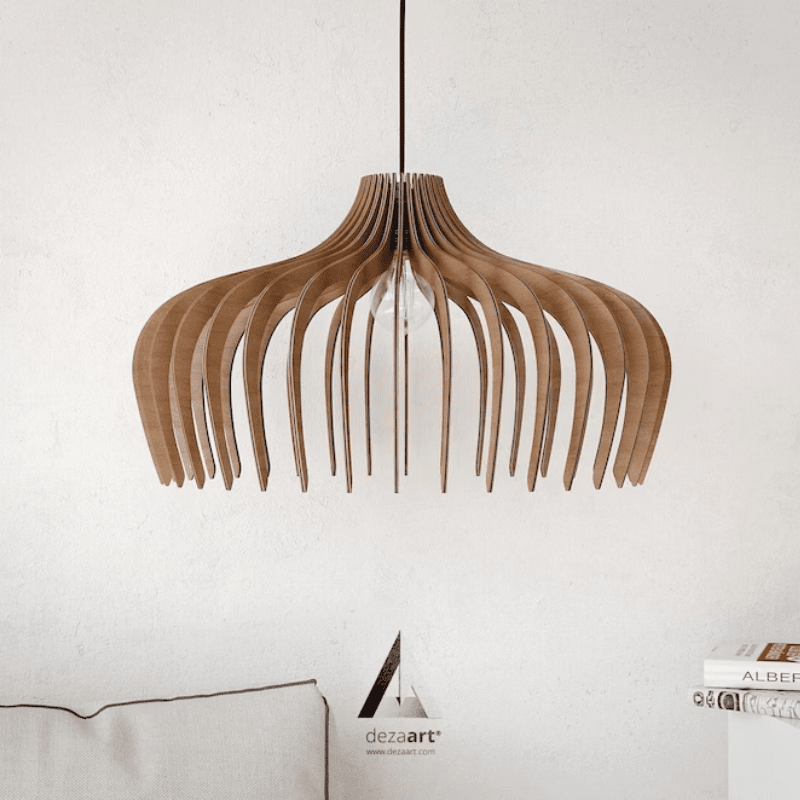 Farmhouse Style Wooden Hanging Light - OutfitLondon