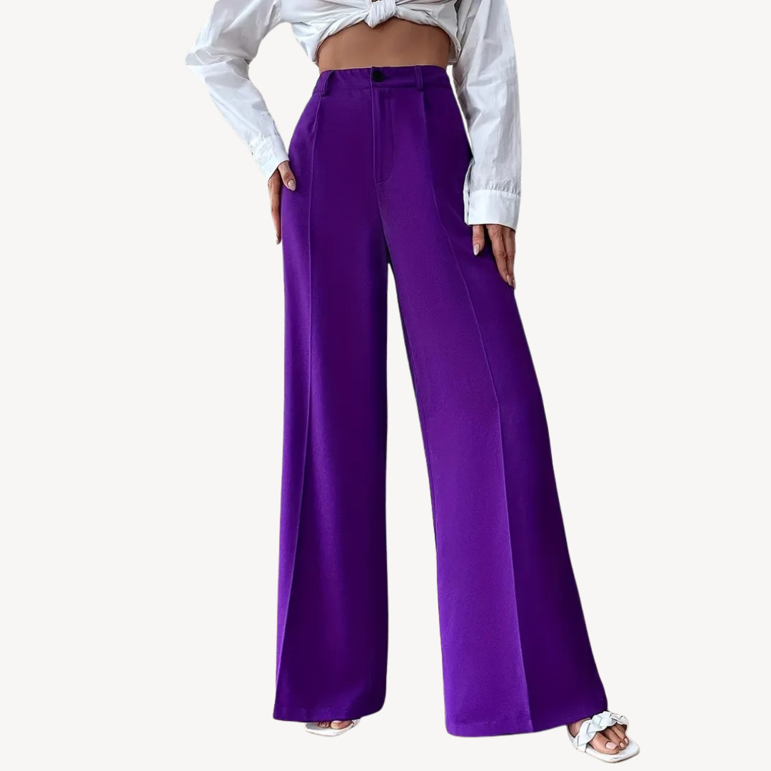 Loose Fit Violet Pants - OutfitLondon