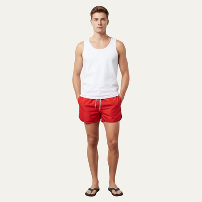 Men's Casual Beach Swim Shorts with Comfort Hem - OutfitLondon