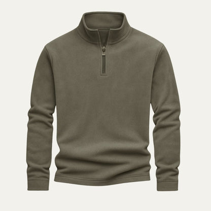 Men's Thick Quilted Zip Neck Sweater - OutfitLondon