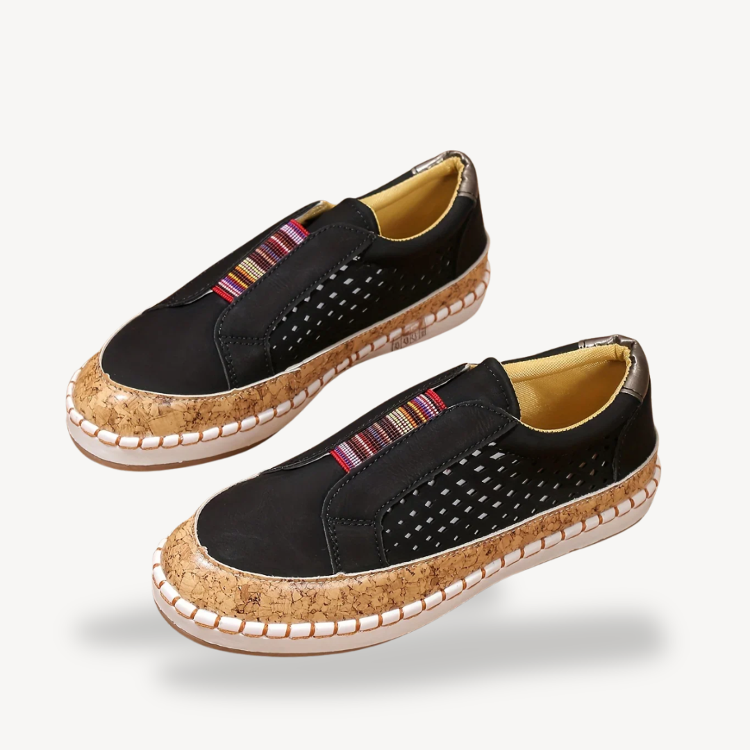 Comfortable Fabric Slip On Shoes Women - OutfitLondon