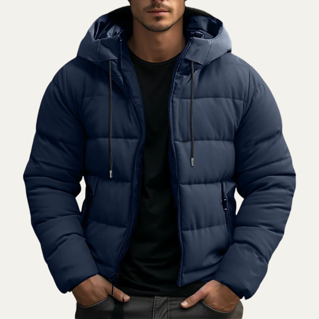Men's Large Padded Hooded Winter Coat