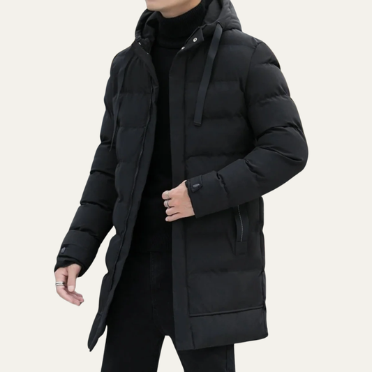 Warm Men's Full Zip Puffer Jacket - OutfitLondon