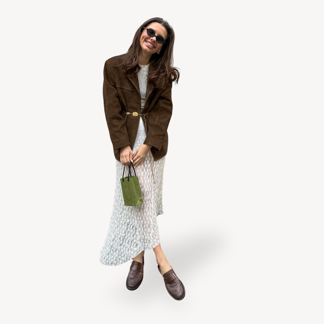 Large Faux Suede Coat for Women