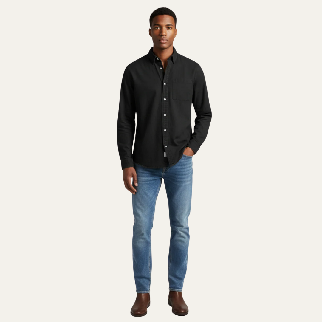 Relaxed Fit Shirt and Jeans Combo Set - OutfitLondon