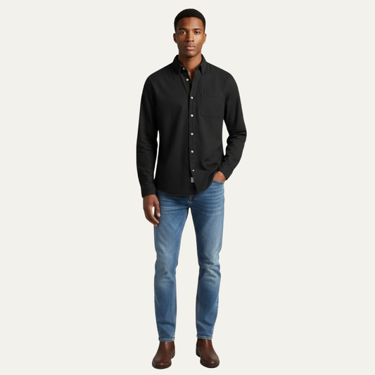 Relaxed Fit Shirt and Jeans Combo Set - OutfitLondon
