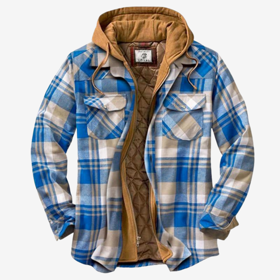 Warm Plaid Hooded Flannel Jacket