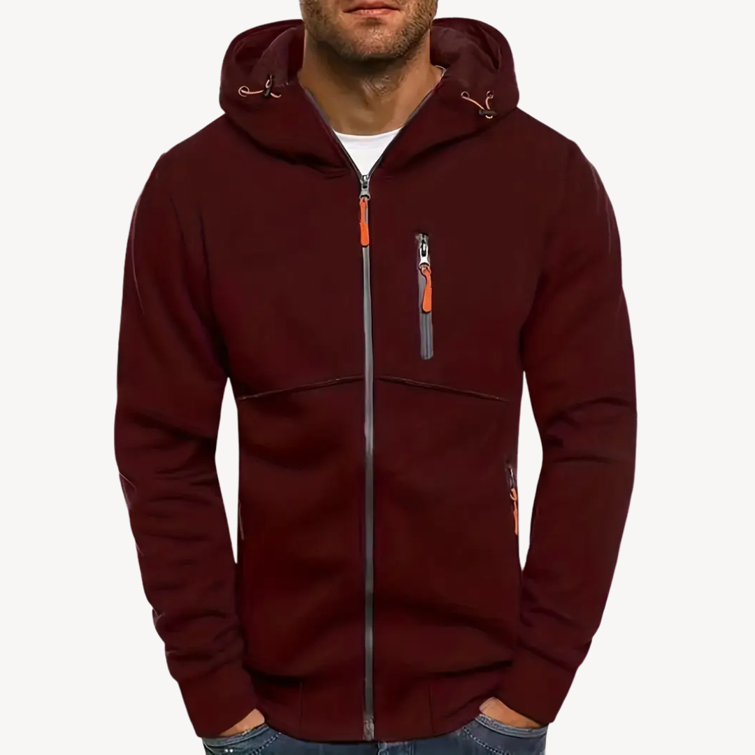 Relaxed Fit Cotton Blend Mens Hoodie