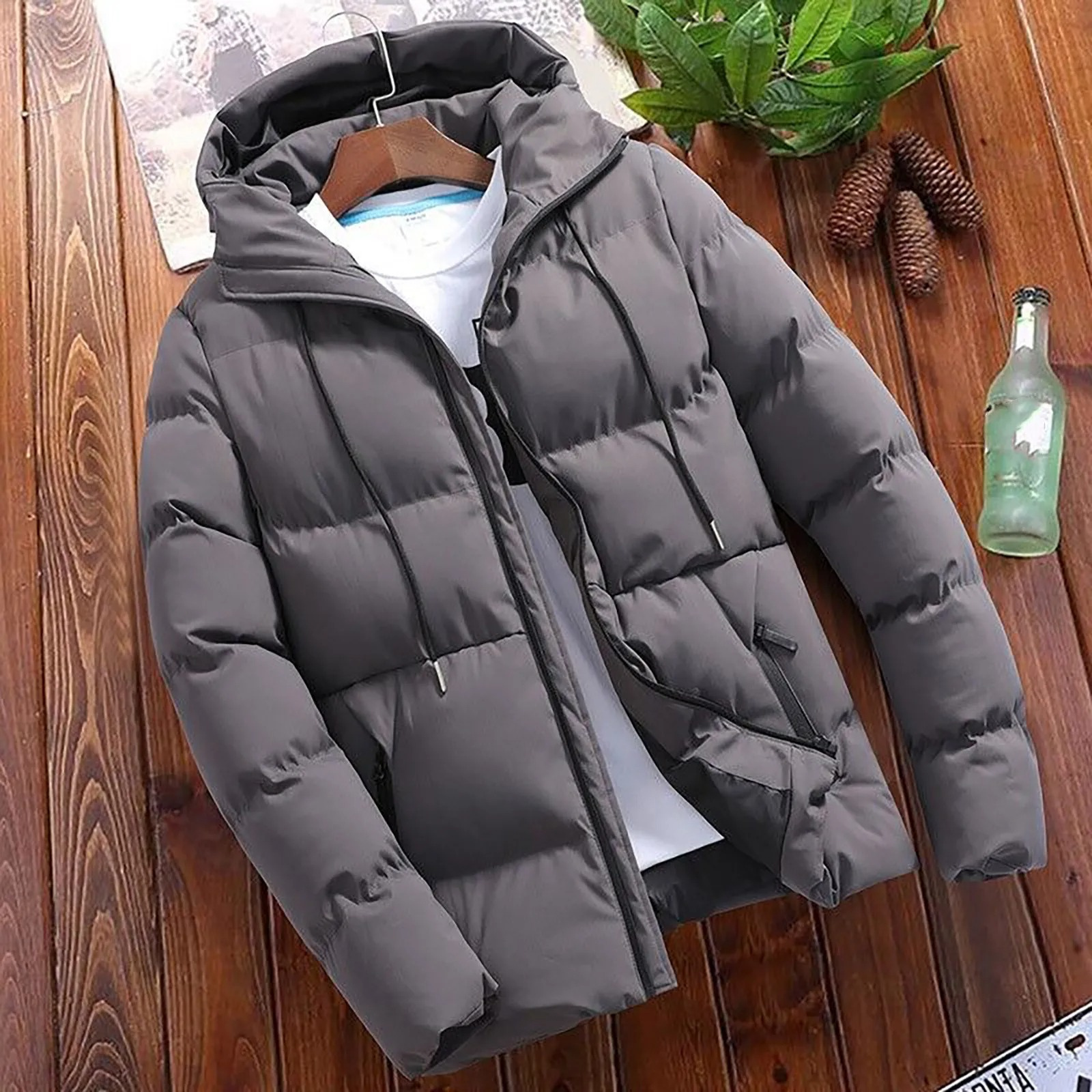 Waterproof Mens Insulated Jacket with Zip - OutfitLondon