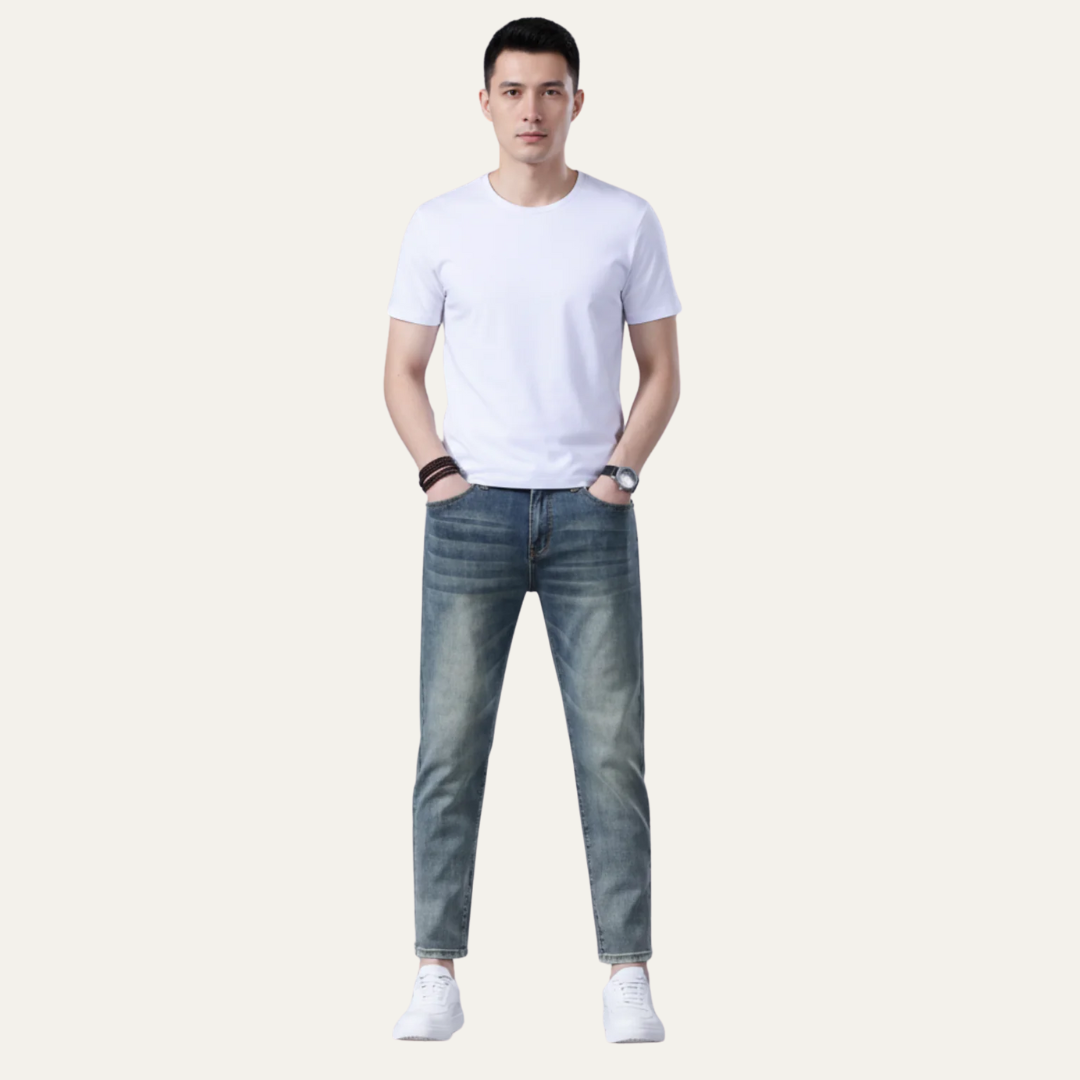 Men's Classic Straight Fit Jeans Pants - OutfitLondon