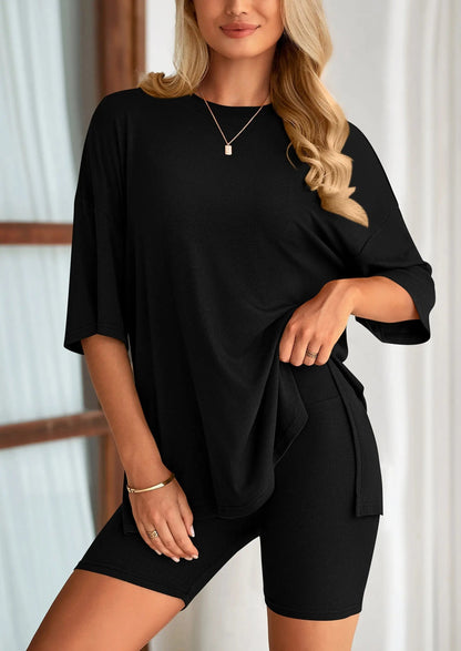 Comfy Summer Shorts Sleeveless Tank Two Piece Outfit